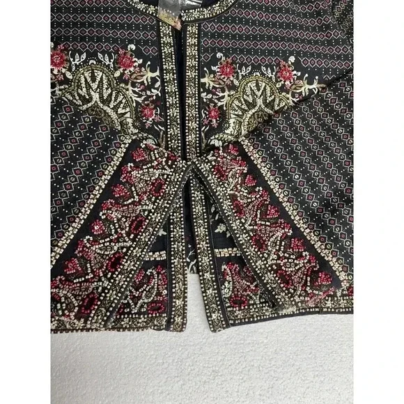Soft Surroundings Mandala Bolero Jacket size 2X New Beaded sequin embellished - Picture 12 of 14